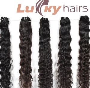 Cabello natural virgen sin procesar sin enredos sin cobertizo Extensiones de cabello alineadas con cutícula Virgen sin procesar de La India - Product Image 4