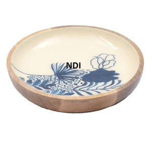 Finition en émail Ménage Traiteur Service Bol en bois Salade de fruits Serveur de pâtes ou de nouilles Service Bol en bois - Product Image 5