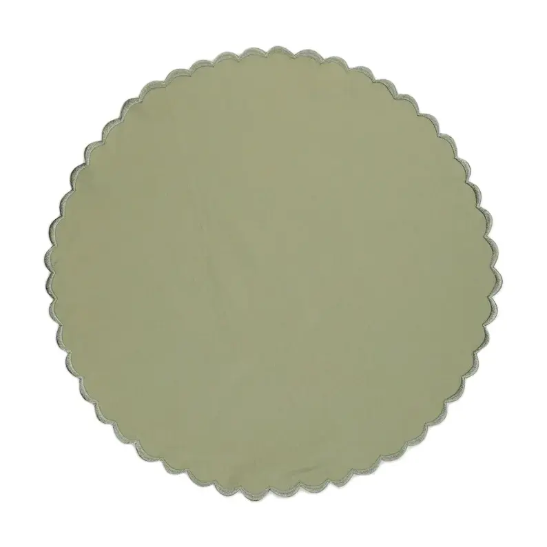 New Trend ing Green Tisch matte Stickerei Tisch dekoration Wieder verwendbare Matten Esstisch matten