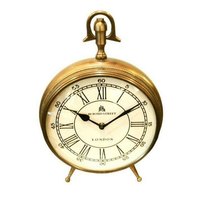 Horloge de table vintage de haute qualité en laiton conception de roue de bateau nautique avec horloge de table en métal faite à la main finie antique à bas prix
