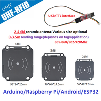 Módulo Lector RFID UHF Incorporado para Arduino y Raspberry Pi 1-5.5dBi Mini Lector de Módulo RFID Integrado DC 3.5V-5V Invelion