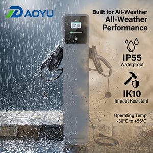 สถานีชาร์จรถยนต์ไฟฟ้าแบบสองหัวชาร์จ 7kW-22kW*2 รองรับ Type 2 Type 1 GBT OCPP พร้อมแอปพลิเคชันอัจฉริยะ สำหรับโครงการธุรกิจ ขายส่ง - Product Image 1