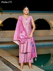 Traje de Dupatta Digital de Seda Rangoli de Diseñador, Elegante Ropa Étnica para Mujer con Interior para Bodas y Fiestas - Product Image 4