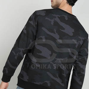 Jersey de algodón para hombre, sudadera de mezcla para invierno, ropa de calle y actividades al aire libre, sudadera con estampado de camuflaje para hombre - Product Image 3