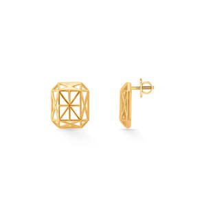 Pendientes de Oro con Esmeralda y Circonita - Joyería Geométrica Clásica y Moderna para Fiestas y Regalos - Product Image 5