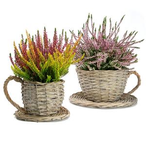 Handmade planters customized design decorative planters Rope weaved <b>wall</b> hanging planters wicker <b>flower</b> pots with stand - Product Image 6
