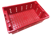 Bacs de palettes robustes, empilables, emboîtables et recyclables, caisses à légumes ventilées, bacs à poisson en plastique HDPE maillé, cordes d'emballage