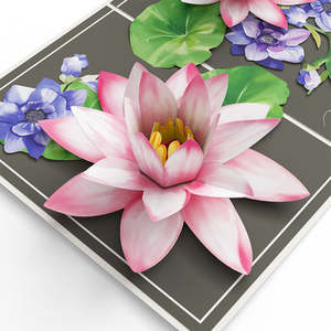 Carte de vœux élégante saisonnière 3D <span class=keywords><strong>pop</strong></span>-up avec fleurs découpées au laser et enveloppe premium pour anniversaire, fête des Mères - Product Image 2
