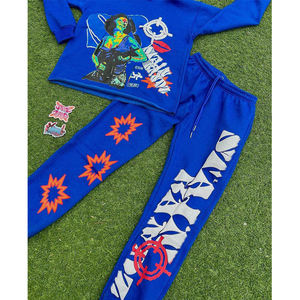 2025 respirant bleu couleur 3D bouffée impression avec capuche manches longues haute qualité Durable léger hommes vêtements d'extérieur survêtements - Product Image 2