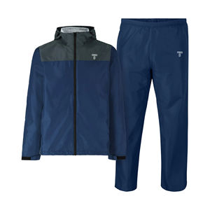 Ropa impermeable personalizada para hombre, chubasquero impermeable de PU con capucha, a prueba de viento, transpirable, de talla grande, chubasquero de Color naranja con logotipo personalizado - Product Image 1