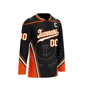 Jersey de Hockey sobre Hielo para Hombre, Talla Adulto, Manga Larga, Personalizable con Nombre y Logotipo del Equipo, 100% Poliéster, Transpirable, Tela de Alta Calidad de 240g - Product Image 6