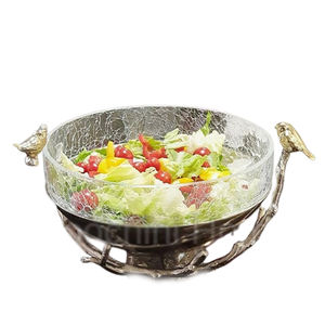 Shiny Polished Leaf Shape Design Joint Three <b>Bowl</b> Aluminum Metal Home Hotel <b>Serving</b> Fancy <b>Ceramic</b> Free <b>Bowls</b> - Product Image 4