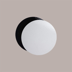 Plateau de service en carton perlé noir jetable 8 cm disque rond à portion unique 200 pièces - Product Image 3