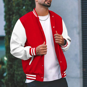 Full Sleeves 2025 High Quality Wholesale Best Design <b>Men</b> Varsity <b>Jacket</b> Slim Fit Plain Blank <b>Baseball</b> <b>Jackets</b> OEM Serviced - Product Image 3