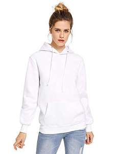 Casual White Women Pullover Hoodies Cotton Fleece Long Sleeve anti-ride respirant hoodies pour femme - Product Image 1