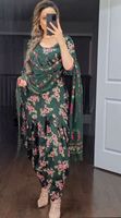 Baju Pesta Terbaru Model Dhoti Salwar Kameez Dengan Dupatta, Gaya Suit Dengan Hiasan Tali Sutra, Harga Grosir