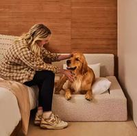 Coussin de lit pour chien moderne 100% coton, confortable, pour chien et chat, meuble de salon, amovible, lavable, portable