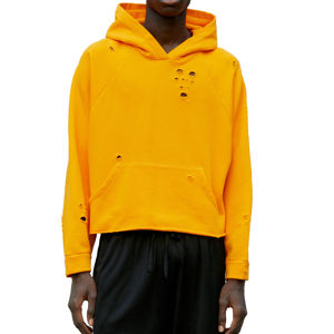 Sweat à capuche personnalisé à prix de gros sweats en éponge française 2025 sweat à capuche en détresse pour hommes - Product Image 1