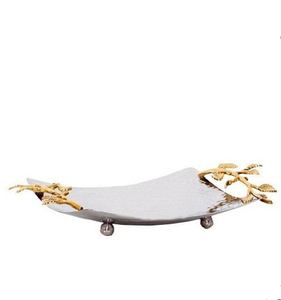 ถาดเสริฟโลหะสีเงินดีไซน์ทันสมัยสำหรับโรงแรม,อุปกรณ์โรงแรมถาดเสริฟพร้อมขาตั้งสำหรับใช้ในบ้านร้านอาหาร - Product Image 5