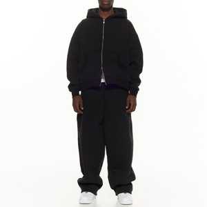 High Quality Autumn Casual Two Piece Baggy Sweatpants <b>Hoodie</b> Set Unisex Custom Heavyweight Oversized <b>Full</b> <b>Zip</b> <b>Hoodie</b> Lightweight - Product Image 3