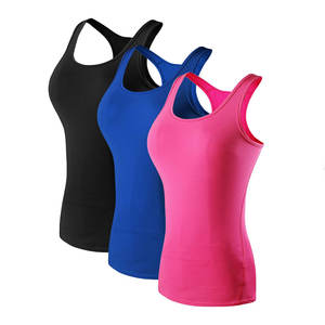 OEM Logo 3D personnalisé Vêtements de sport de gymnastique pour les femmes Nouveau design de mode Débardeur à manches courtes Gilet de yoga avec cordon - Product Image 4