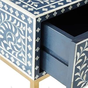 BONE INLAY CONSOLE MEILLEURE QUALITÉ Design moderne Armoire à incrustation en os véritable avec 7 tiroirs pour le salon Armoire à incrustation en os par - Product Image 5