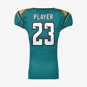 Maillot de football américain personnalisé avec logos d'équipe et noms de joueur, fabriqué à partir de tissu respirant à séchage rapide - Product Image 2