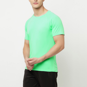 เสื้อยืดคอกลมผ้าโพลีเอสเตอร์สำหรับผู้ชายระบายอากาศได้ดีผ้าถักแบบกำหนดเอง100% - Product Image 4