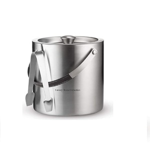 Stainless Steel Metal Handmade Ice Bucket and Wine Chiller Tabletop Designer Fancy Look Beverages Tubs Round Shape for Bar & <b>Pub</b> - Product Image 1