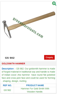 Goldsmith Hammer GS 982 Herramientas de joyería para herramientas de joyería - Product Image 2