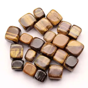 หินตาเสือธรรมชาติ,หิน Tumbled สำหรับการรักษาทางจิตวิญญาณขายส่งหินตาเสือเกลือกกลิ้งหินขัดสูงของขวัญถุงรัก - Product Image 4