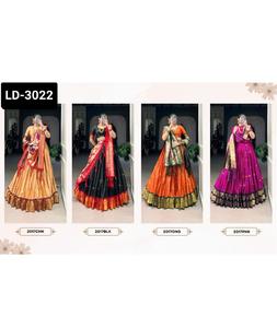Le plus exclusif du sud de l'Inde Style Jacquard Soie Matériel Paithani Style Zari Tissage Travail Lehenga Choli pour la fonction de mariage - Product Image 1