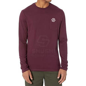 T-shirts à manches longues amples et décontractés personnalisés, légers, de haute qualité, en coton et élasthanne, respirants, écologiques, à séchage rapide - Product Image 1