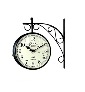 Reloj de pared de Metal artesanal con estilo antiguo, Color marrón de 12 pulgadas para el aula, dormitorio, decoración para sala de estar - Product Image 2