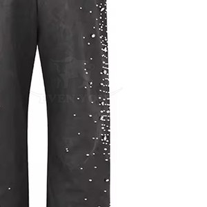 Factory Made Rhinestone Sweatpants Men Fashion Streetwear Style Soft Fabric Elastic Waist Joggers - Product Image 6