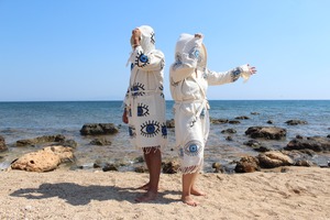 Opción de tamaño turco Albornoz de algodón con capucha Bata Negligee Secado rápido Manga larga Suave Mujeres Hombres Buena calidad Sauna en casa Playa - Product Image 5