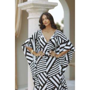 Women's Premium Velvet Kaftan Formal Modest <b>Dress</b> with Solid Deep V Neck Regular Sleeves Beach Wear Cover up - Product Image 4