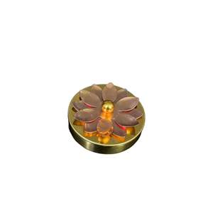 Metal Decor Round <b>Storage</b> Jar with Lid Food Species Dry Fruits <b>Storage</b> <b>Container</b> Jar Home Hotel Restaurant <b>Kitchen</b> Decoration - Product Image 3