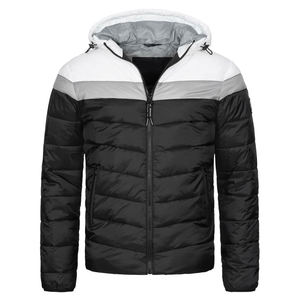 Veste matelassée coupe-vent pour homme fabriquée sur mesure, couleur rayée, séchage rapide, tissu 100% personnalisé, rembourrage en duvet et en coton - Product Image 1