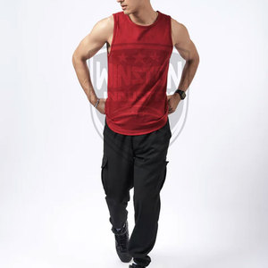 Pakistan Supplier's New Design <b>Men's</b> <b>Gym</b> <b>Vest</b> Breathable Fitness Wear Plain Color Muscle Singlet - Product Image 3