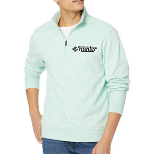 Pull sur mesure de haute qualité demi fermeture éclair printemps hommes sweat à col rond hommes col haut quart fermeture éclair manches longues sweats à capuche hommes - Product Image 1