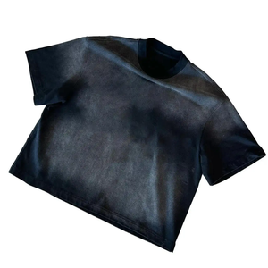 เสื้อยืดผ้าฝ้ายสแปนเด็กซ์โอเวอร์ไซส์มีหลายสีให้เลือกออกกำลังกายยิมฟิตเนสเข้ายิมเสื้อยืดวินเทจสำหรับผู้ชาย - Product Image 1