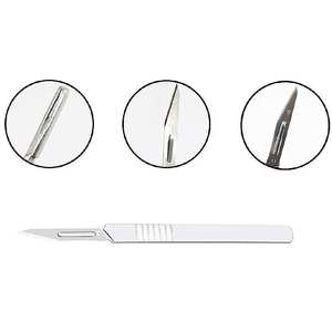 Mango de Bisturí N.° 3 de Grado Médico 3 mangores reutilizables de acero inoxidable para cuchillas quirúrgicas, kit de cirugía - Product Image 3