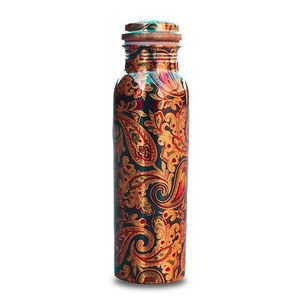 Unique Look Ayurvedic Pure Copper Water <b>Bottle</b> Leak Proof New Enamel Design for <b>Drinking</b> Water <b>Bottle</b> for Sports Water <b>Bottle</b> - Product Image 1