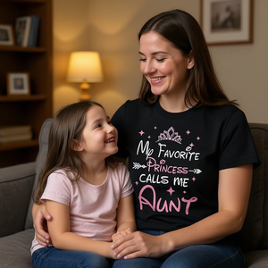 Maglietta Promozionale Personalizzabile con la Scritta 'La Mia Principessa Preferita Mi Chiama Zia' - Product Image 3