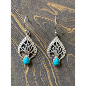 Boucles d'oreilles pendantes turquoise tendance (4,9 grammes) - Product Image 1
