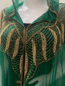 <b>Women's</b> Elegant High-End Luxury Moroccan Kaftan Fashionable Hand Embroidery Beaded Shrug <b>Poncho</b> Dress Club Parties Modest Hoodie - Product Image 4