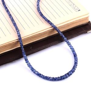 Collier de perles en Tanzanite naturelle, perles facettées de qualité supérieure, perles rondes, bijoux en pierres précieuses faits à la main, haute qualité pour enfants - Product Image 2