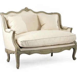 Canapés de salon en bois massif avec coussins de couleur crème pour meubles de salon - Product Image 3