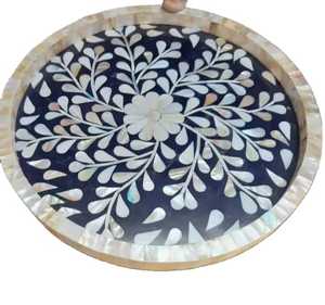 ถาดเสิร์ฟหอยมุกทำมือสำหรับโรงแรมร้านอาหารบ้านและการตกแต่งห้องนั่งเล่น-ชั้นเดียวหรูหราทันสมัย - Product Image 5